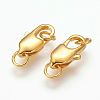Brass Lobster Claw Clasps KK-KK802-G-NR-2
