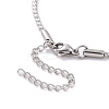 Tarnish Resistant 304 Stainless Steel Serpentine Chain Anklets AJEW-G024-04P-3