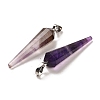 Natural Amethyst Pointed Pendants G-D089-01P-05-2