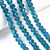 Electroplate Glass Beads Strands EGLA-A034-T10mm-L25-4