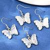 Natural Mixed Stone Brass Dangle Earrings EJEW-M081-01P-4