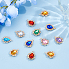72Pcs 9 Colors Alloy Glass Pendants FIND-DC0006-98-4