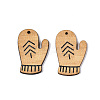 Printed Poplar Wood Pendants FIND-N005-74G-1