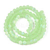 Imitation Jade Bicone Frosted Glass Bead Strands EGLA-A039-J6mm-MB01-2