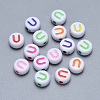 Craft Acrylic Horizontal Hole Letter Beads SACR-S201-11U-1