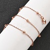 Brass Satellite Chains Necklaces for Women NJEW-D302-28RG-1