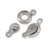 304 Stainless Steel Snap Clasps X-STAS-K311-03P-2