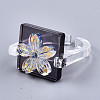 Transparent Resin Cuff Rings RJEW-T017-03B-3