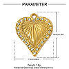 304 Stainless Steel with Rhinestone Pendants STAS-OY005-02G-2