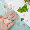 16Pcs 4 Colors 201 Stainless Steel Pendants STAS-DC0002-83-2