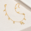 Brass Dolphin Fish Charm Anklets for Women PZ0195-5