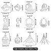 12Pcs 6 Style 201 Stainless Steel Pendants STAS-CA0001-38-2