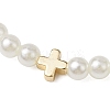 3Pcs 3 Style CCB Imitation Pearl White Jade Beads Bracelets Sets BJEW-JB11055-5