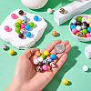 108Pcs 12 Style Round Food Grade Eco-Friendly Silicone Beads SIL-TA0001-75-7