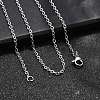 Non-Tarnish Unisex Classic Plain 304 Stainless Steel Mens Womens Necklaces STAS-H325-P-4