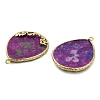 Natural White Jade Imitation Sugilite Pendants G-E609-02G-01-2