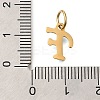 Ion Plating(IP) 304 Stainless Steel Enamel Alphabet Charms STAS-F308-02G-F-3