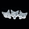 Natural Quartz Crystal Carved Healing Wolf Head Figurines PW-WG39842-14-1