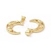 Brass Micro Pave Cubic Zirconia Pendants ZIRC-P106-16G-3