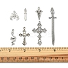 42Pcs 7 Style Gothic Themed Tibetan Style Alloy Pendants Sets TIBEP-FS0001-10-6