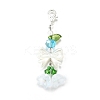 4Pcs Glass & ABS Imitation Pearl Pendant Decoration HJEW-TA00352-4