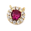 Brass Micro Pave Cubic Zirconia Charms KK-I360-024G-02-1