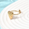 Texture Heart 304 Stainless Steel Finger Rings for Women RJEW-A091-09G-2