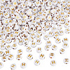 500Pcs Plating Acrylic Beads PACR-TADJ0001-01H-1
