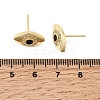 Eyes Brass Micro Pave Cubic Zirconia Stud Earrings EJEW-C186-20G-02-5