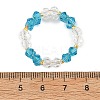 6Pcs 6 Colors Glass Bead Finger Rings RJEW-MZ00036-5