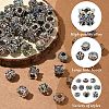 50Pcs 10 Styles Antique Silver Plated Metal Alloy Rhinestone European Beads ALRI-YW0001-29-3