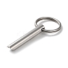 304 Stainless Steel Anxiety Breathing Whistle Keychains KEYC-P013-01P-2