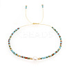 Adjustable Glass Seed Bead Braided Bead Bracelets for Women VT9382-23-1