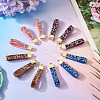 12Pcs 4 Colors Alloy Rhinestone Keychain Findings FIND-BT0001-38A-5