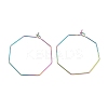 Ion Plating(IP) 316 Stainless Steel Hoop Earrings Findings STAS-C029-03M-2