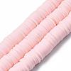 Flat Round Handmade Polymer Clay Beads CLAY-R067-10mm-27-1