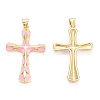 Brass Enamel Pendants KK-M220-06G-C-2