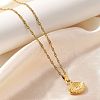 Summer Beach 304 Stainless Steel Pendant Rope Chain Necklaces for Women STAS-Z108-01G-02-3