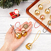 9Pcs 3 Colors Golden Tone Alloy Wind Chimes AJEW-CN0002-57-3