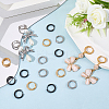 18Pcs 3 Colors 303 Stainless Steel Twist Hoop Earrings for Women EJEW-SC0001-81C-3