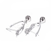 Anti-Tarnish Rhodium Plated 925 Sterling Silver Pendant Bails X-STER-L058-004P-2