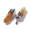 Natural Yellow Jade Big Pointed Pendants G-E059-03AS-03-3