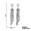 Fashionable Shiny Elegant Women's Stud Earrings withl Rhinestones and Tassels AK3699-1