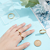4Pcs 4 Styles Stainless Steel Grooved Finger Ring Settings STAS-LP0001-43G-02-3