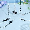 Opaque Acrylic and Tibetan Style Alloy Pendants Decorations HJEW-GO00096-3