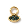 Ion Plating(IP) 304 Stainless Steel with Rhinestone Charms STAS-G351-12G-03-1