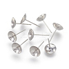 Non-Tarnish Stainless Steel Stud Earring Findings STAS-F186-02P-8mm-2