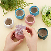  6Pcs 6 Colors Mini Ceramic Succulent Planter Pots BOTT-NB0001-03-3