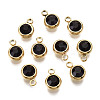 PVD Vacuum Plating 201 Stainless Steel Rhinestone Charms STAS-S068-02G-2