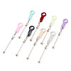 8Pcs 8 Colors Acrylic Straw Pendant Beadable Bar HJEW-TA0001-48-3